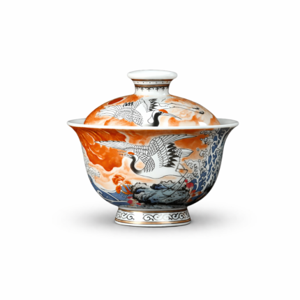Auspicious crane Gaiwan Chinese tea set_Main