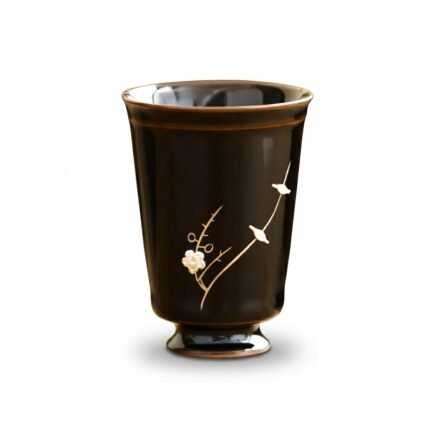 Black silver gilt Teacups Chinese tea set_Main