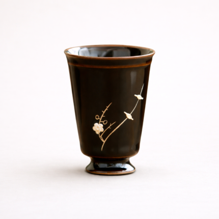 Black silver gilt Teacups Chinese tea set_Ring02