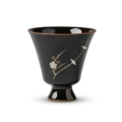 Black silver jewelry Teacups Chinese tea set_Main