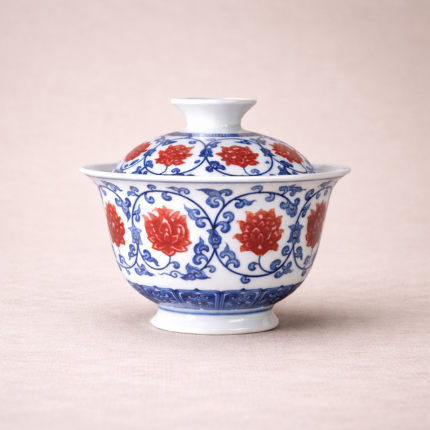 Blue and White Porcelain Gaiwan Tea service set_Ring03