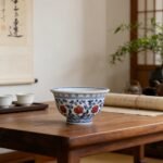 Blue and white porcelain Teacups Tea service set_Ring02