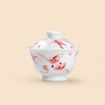 Butterfly Flowers Gaiwan Chinese tea set For Sipping and Gifting_Ring06