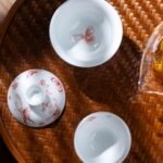 Butterfly Flowers Gaiwan Chinese tea set For Sipping and Gifting_Ring07