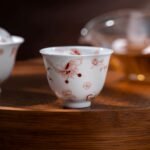 Butterfly Flowers Gaiwan Chinese tea set For Sipping and Gifting_Ring08