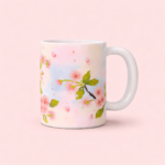 Cherry Blossom Relief Coffee cup Mugs Tea cup set_Ring03