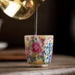 Colorful flowers Teacups Chinese tea set_Ring01