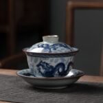 Dragon pattern Gaiwan Chinese tea set_Ring02