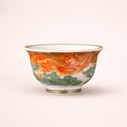 Flying dragon Teacups Tea cup set_Ring01