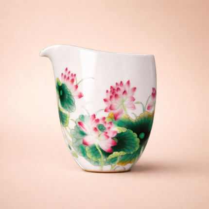 Hand Painted Lotus Fairness Cup Chinese tea set_Ring03