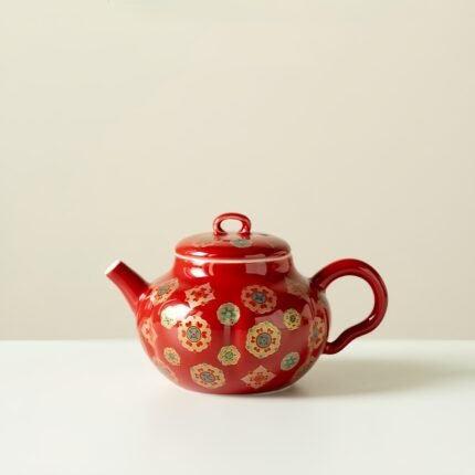 Hand Painted Red Teapot Chinese tea set_Ring02