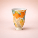 Hand Painted Relief PersimmonTeacups Tea cup set_Ring02