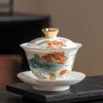 Lotus Pattern Gaiwan Chinese tea set_Ring02