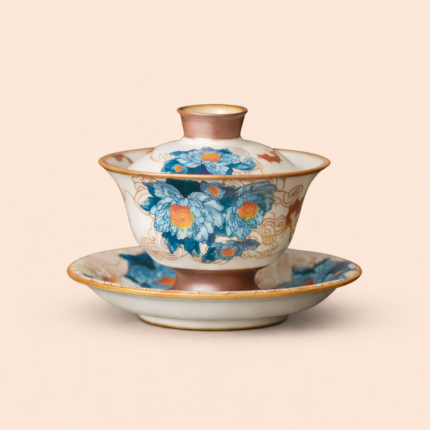 Peony Ceramic Gaiwan Tea cup set_Ring02