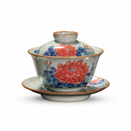 Peony flower Gaiwan Tea cup set_Main