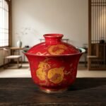 Pomegranate Red Gaiwan Chinese tea set_Ring01