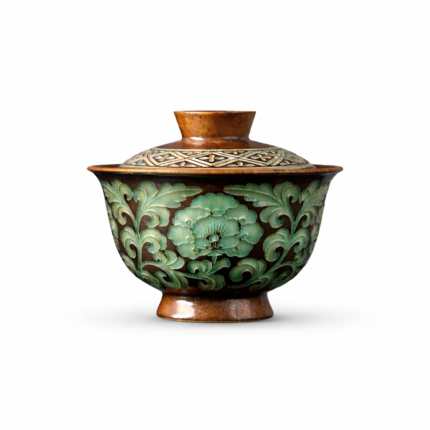 Relief Peony Gaiwan Chinese tea set_Main