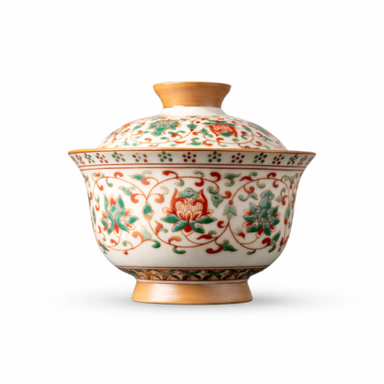 Retro Lotus design Gaiwan Chinese tea set_Main