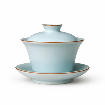 Sky blue Gaiwan Chinese tea set_Main